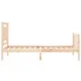 Single bed frame with solid wood headboard by , Beds and slatted bases - Ref: Foro24-3192126, Price: 91,11 €, Discount: %