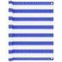 Toldo para balcón HDPE azul y blanco 90x500 cm