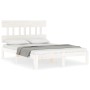 Estructura de cama con cabecero madera maciza blanco 140x200 cm de , Camas y somieres - Ref: Foro24-3193597, Precio: 141,52 €...