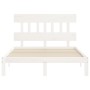 Estructura de cama con cabecero madera maciza blanco 140x200 cm de , Camas y somieres - Ref: Foro24-3193597, Precio: 141,52 €...