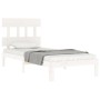 Weißer Bettrahmen aus Massivholz mit Kopfteil von , Betten und Lattenroste - Ref: Foro24-3193562, Preis: 104,99 €, Rabatt: %
