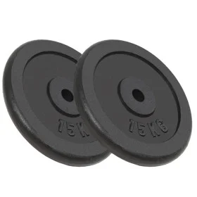 Gusseisen-Hantelscheiben 2 Stück 2x15 kg von vidaXL, freies Gewicht - Ref: Foro24-91396, Preis: 123,69 €, Rabatt: %