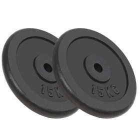 Gusseisen-Hantelscheiben 2 Stück 2x15 kg von vidaXL, freies Gewicht - Ref: Foro24-91396, Preis: 126,07 €, Rabatt: %