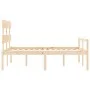 Double bed for seniors with solid wood headboard by , Beds and slatted bases - Ref: Foro24-3195321, Price: 129,34 €, Discount: %