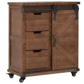 Solid brown fir wood storage cabinet 64x33.5x75 cm by vidaXL, Lockers and storage cabinets - Ref: Foro24-246120, Price: 214,2...