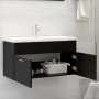 Black engineered wood cabinet with sink by , bathroom vanities - Ref: Foro24-3070839, Price: 220,87 €, Discount: %