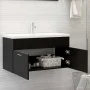 Black engineered wood cabinet with sink by , bathroom vanities - Ref: Foro24-3070839, Price: 205,91 €, Discount: %