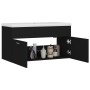 Black engineered wood cabinet with sink by , bathroom vanities - Ref: Foro24-3070839, Price: 220,87 €, Discount: %