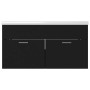 Black engineered wood cabinet with sink by , bathroom vanities - Ref: Foro24-3070839, Price: 220,87 €, Discount: %