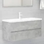 Mueble con lavabo madera de ingeniería gris hormigón de , Tocadores de baño - Ref: Foro24-3071661, Precio: 318,05 €, Descuent...