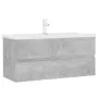 Mueble con lavabo madera de ingeniería gris hormigón de , Tocadores de baño - Ref: Foro24-3071661, Precio: 318,05 €, Descuent...