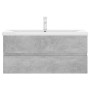 Mueble con lavabo madera de ingeniería gris hormigón de , Tocadores de baño - Ref: Foro24-3071661, Precio: 323,52 €, Descuent...