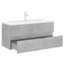 Mueble con lavabo madera de ingeniería gris hormigón de , Tocadores de baño - Ref: Foro24-3071661, Precio: 318,05 €, Descuent...