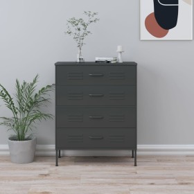 Anthracite gray steel drawer cabinet 80x35x101.5 cm by , Drawers - Ref: Foro24-336204, Price: 178,68 €, Discount: %