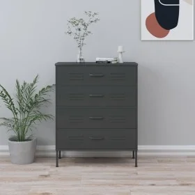 Anthracite gray steel drawer cabinet 80x35x101.5 cm by , Drawers - Ref: Foro24-336204, Price: 176,09 €, Discount: %