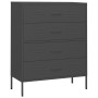 Anthracite gray steel drawer cabinet 80x35x101.5 cm by , Drawers - Ref: Foro24-336204, Price: 178,68 €, Discount: %