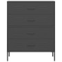 Anthracite gray steel drawer cabinet 80x35x101.5 cm by , Drawers - Ref: Foro24-336204, Price: 178,68 €, Discount: %