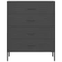 Armario de cajones de acero gris antracita 80x35x101,5 cm de , Cajoneras - Ref: Foro24-336204, Precio: 175,70 €, Descuento: %