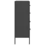 Armario de cajones de acero gris antracita 80x35x101,5 cm de , Cajoneras - Ref: Foro24-336204, Precio: 175,70 €, Descuento: %