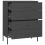 Anthracite gray steel drawer cabinet 80x35x101.5 cm by , Drawers - Ref: Foro24-336204, Price: 178,68 €, Discount: %