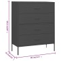 Anthracite gray steel drawer cabinet 80x35x101.5 cm by , Drawers - Ref: Foro24-336204, Price: 178,68 €, Discount: %