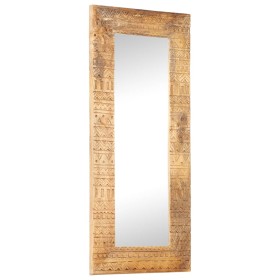 Espejo tallado a mano madera maciza de mango 110x50x2,5 cm