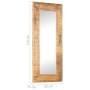 Hand carved mirror solid mango wood 110x50x2.5 cm by , Mirrors - Ref: Foro24-321649, Price: 136,96 €, Discount: %