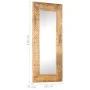 Hand carved mirror solid mango wood 110x50x2.5 cm by , Mirrors - Ref: Foro24-321649, Price: 128,43 €, Discount: %