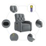 Gray synthetic leather reclining massage chair by , Armchairs - Ref: Foro24-372513, Price: 233,35 €, Discount: %