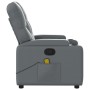 Gray synthetic leather reclining massage chair by , Armchairs - Ref: Foro24-372513, Price: 233,35 €, Discount: %