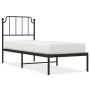 Estructura de cama con cabecero metal negro 80x200 cm de , Camas y somieres - Ref: Foro24-373878, Precio: 68,90 €, Descuento: %
