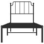 Estructura de cama con cabecero metal negro 80x200 cm de , Camas y somieres - Ref: Foro24-373878, Precio: 68,90 €, Descuento: %