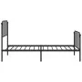 Bed frame with headboard and black metal footboard 107x203cm by , Beds and slatted bases - Ref: Foro24-373901, Price: 80,42 €...