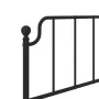 Bed frame with headboard and black metal footboard 107x203cm by , Beds and slatted bases - Ref: Foro24-373901, Price: 80,42 €...