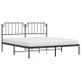Estructura de cama con cabecero metal negro 160x200 cm de , Camas y somieres - Ref: Foro24-373890, Precio: 102,84 €, Descuent...