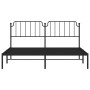 Estructura de cama con cabecero metal negro 160x200 cm de , Camas y somieres - Ref: Foro24-373890, Precio: 102,84 €, Descuent...