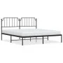 Bed frame with black metal headboard 183x213 cm by , Beds and slatted bases - Ref: Foro24-373892, Price: 104,42 €, Discount: %