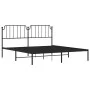 Bed frame with black metal headboard 183x213 cm by , Beds and slatted bases - Ref: Foro24-373892, Price: 104,42 €, Discount: %