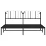 Bed frame with black metal headboard 183x213 cm by , Beds and slatted bases - Ref: Foro24-373892, Price: 104,42 €, Discount: %
