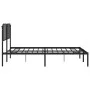 Bed frame with black metal headboard 183x213 cm by , Beds and slatted bases - Ref: Foro24-373892, Price: 104,42 €, Discount: %