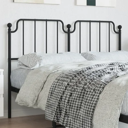 Cabecero de metal negro 160 cm de , Cabeceros y pies de cama - Ref: Foro24-373922, Precio: 33,95 €, Descuento: %