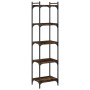 Bookcase with 5 shelves engineered wood smoked oak 40x30x154cm by , Bookcases and shelves - Ref: Foro24-837639, Price: 51,85 ...