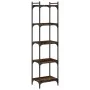 Bookcase with 5 shelves engineered wood smoked oak 40x30x154cm by , Bookcases and shelves - Ref: Foro24-837639, Price: 51,20 ...