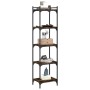 Bookcase with 5 shelves engineered wood smoked oak 40x30x154cm by , Bookcases and shelves - Ref: Foro24-837639, Price: 51,85 ...
