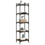 Bookcase with 5 shelves engineered wood smoked oak 40x30x154cm by , Bookcases and shelves - Ref: Foro24-837639, Price: 51,20 ...