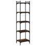 Bookcase with 5 shelves engineered wood smoked oak 40x30x154cm by , Bookcases and shelves - Ref: Foro24-837639, Price: 51,85 ...