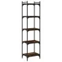 Bookcase with 5 shelves engineered wood smoked oak 40x30x154cm by , Bookcases and shelves - Ref: Foro24-837639, Price: 51,20 ...