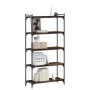 Bookcase with 5 shelves engineered wood smoked oak 80x30x154cm by , Bookcases and shelves - Ref: Foro24-837679, Price: 49,97 ...
