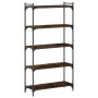 Bookcase with 5 shelves engineered wood smoked oak 80x30x154cm by , Bookcases and shelves - Ref: Foro24-837679, Price: 50,48 ...