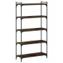 Bookcase with 5 shelves engineered wood smoked oak 80x30x154cm by , Bookcases and shelves - Ref: Foro24-837679, Price: 49,97 ...